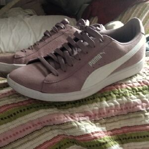 Puma Women's Sneakers - Purple and White. Worn Once. Not My Size